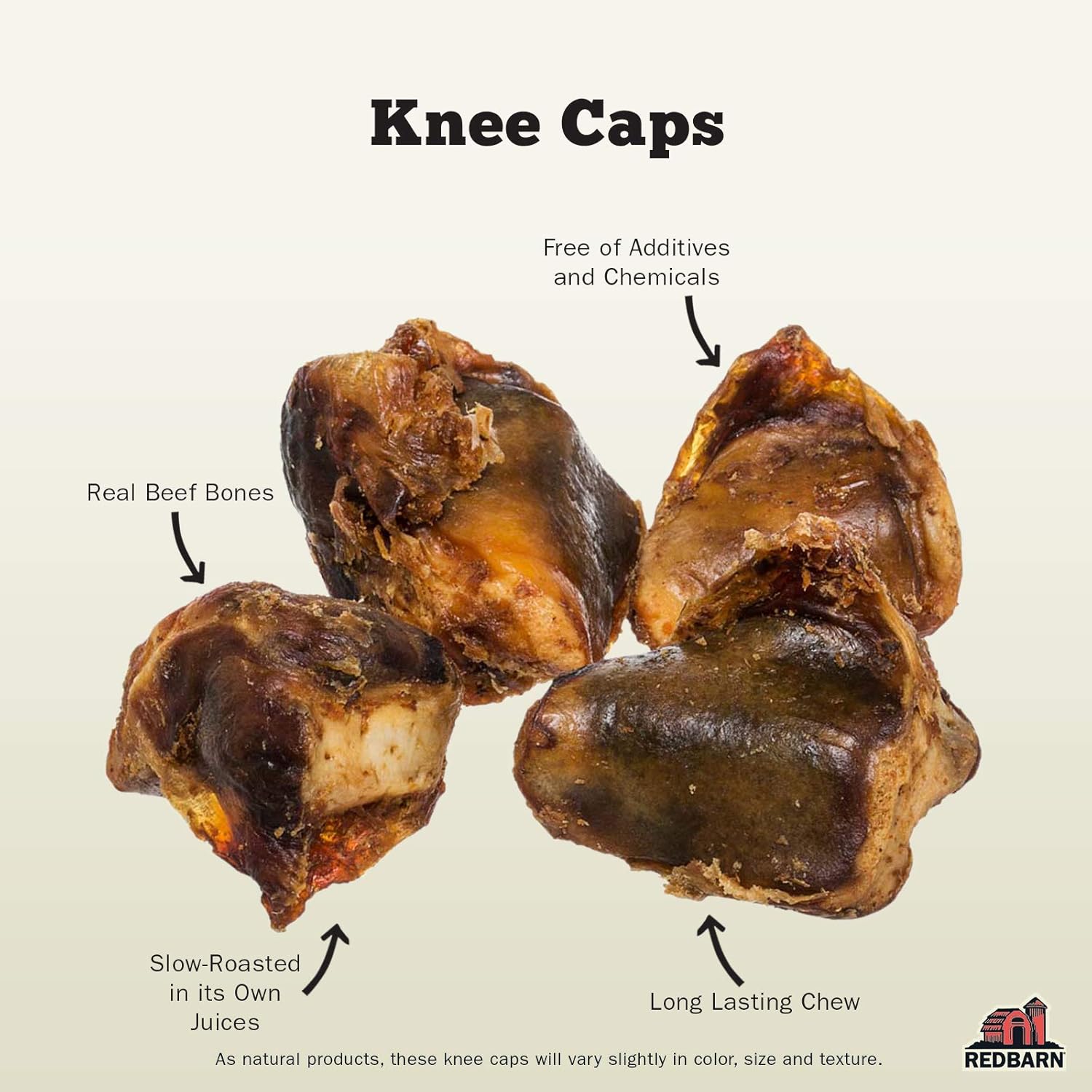 RedBarn Knee Caps 2pk Bones 4.6oz/130g